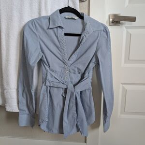 Striped Blue Women's Top